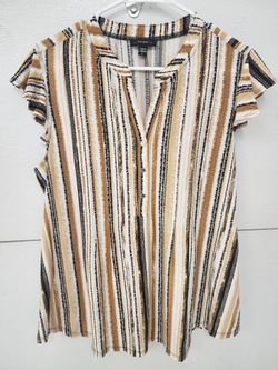 Brown Stripped Top 