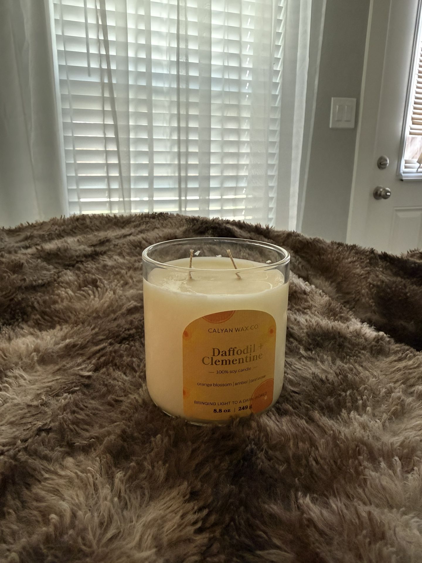 Daffodil + Clementine Soy Candle Crafted By Calyan Wax Co