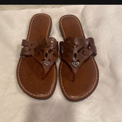 New Brighton Alegre Brown Leather Sandals Size 7