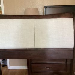Wood Bed frame And Head Board 