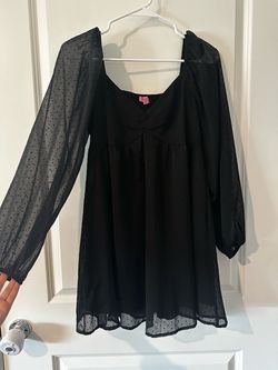 Black baby doll dress