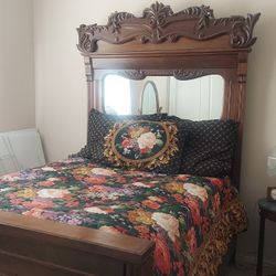 GORGEOUS ANTIQUE BED AND DRESSER!!