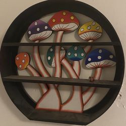 Wood Mushroom Wall 