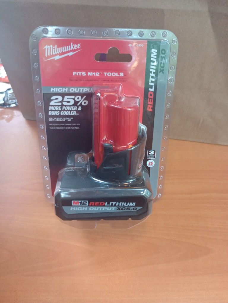 M12 12-Volt Lithium-Ion XC High Output 5.0 Ah Battery Pack