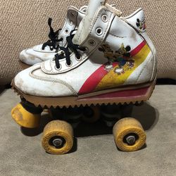 Vintage Mickey And Minnie Roller Skates