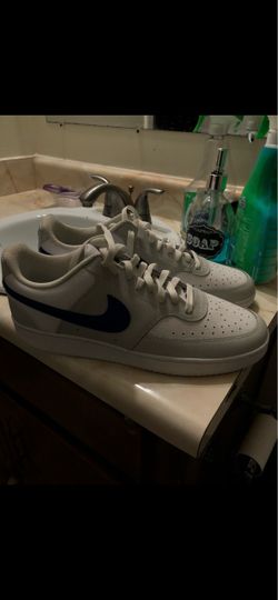 Nike men’s Court Vision low photon dust racer blue