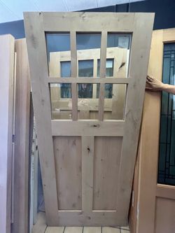 🚪 36x80 Craftsman Knotty Alder 6-Lite Exterior Door 🚪