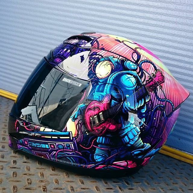 Icon Airmada Space Bass Motorcycle Helmet Large