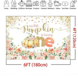 Our Little Pumpkin Is Turning One Birthday Decorations