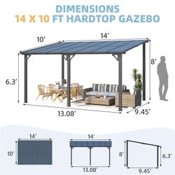 14'x10' Wall Mounted Gazebos Pergola $350  Warehouse Address: 2745 Boone st  Columbia sc 29204 Behind DOLLAR TREE 【First Gate entrance with Mailbox St