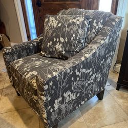 Set Of 2 Floral Print Sofa Chairs