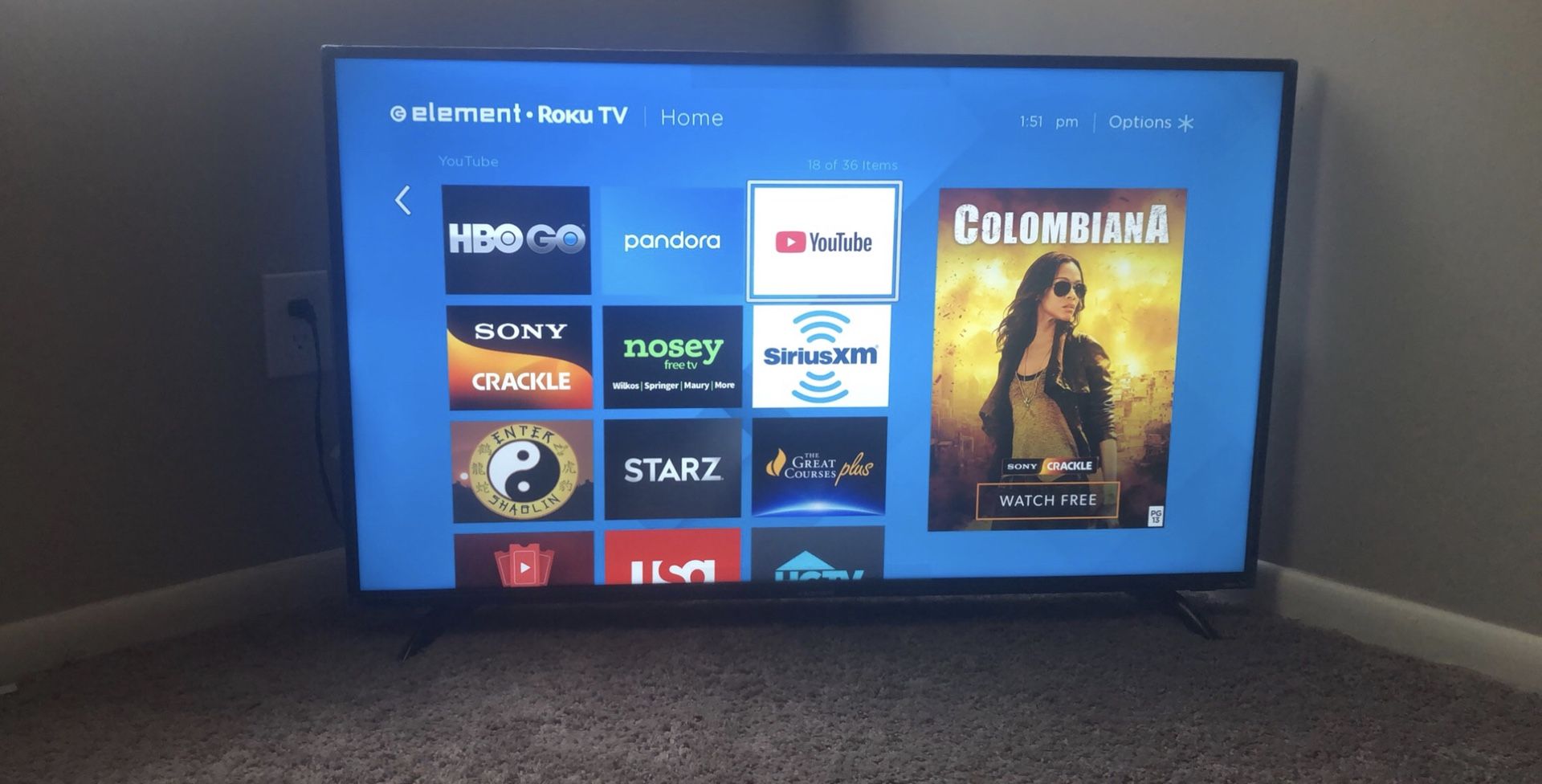 50” element roku 4K smart tv
