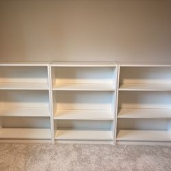 3 Ikea Billy Shelves 