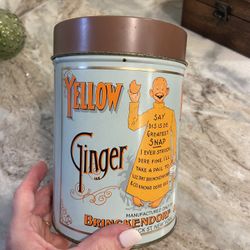 Yellow Kid Ginger Wafers Antique Tin 