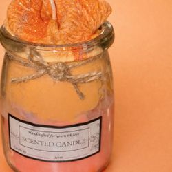 Handmade Orange Layered Scented Candle