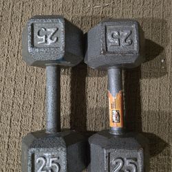 Pair Of 25lbs Dumbbells
