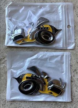 2 Super Bee Metal Badges Approx. 4.5" With Adhesive or grille hardware.  SRT adhesive badge $30 SHIPPING AVAILABLE