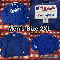 Vintage Majestic Authentic Los Angeles Dodgers Blue Zip Up Jacket Men’s Size 2XL