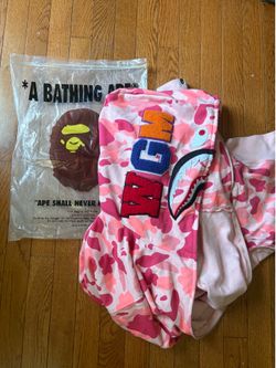 pink bape jacket