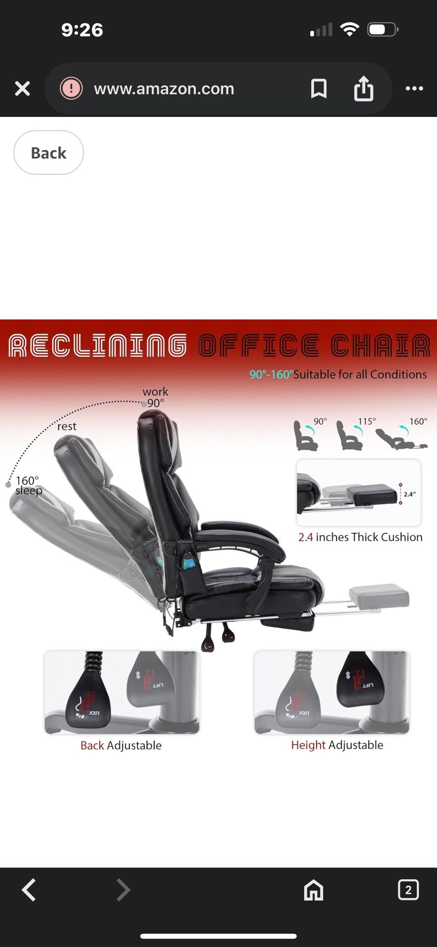 Adjustable Office Chair For $220