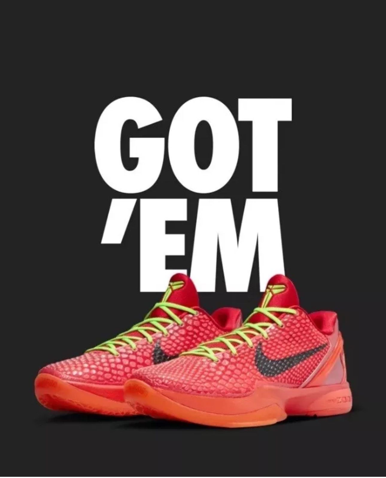 Nike Kobe 6 Protro Reverse Grinch | FV4921-600 | US Men’s Size 9.5