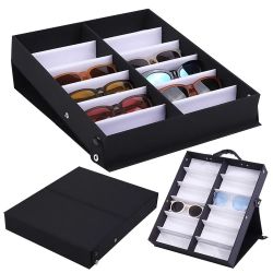 12 slot sunglasses organizer storage case