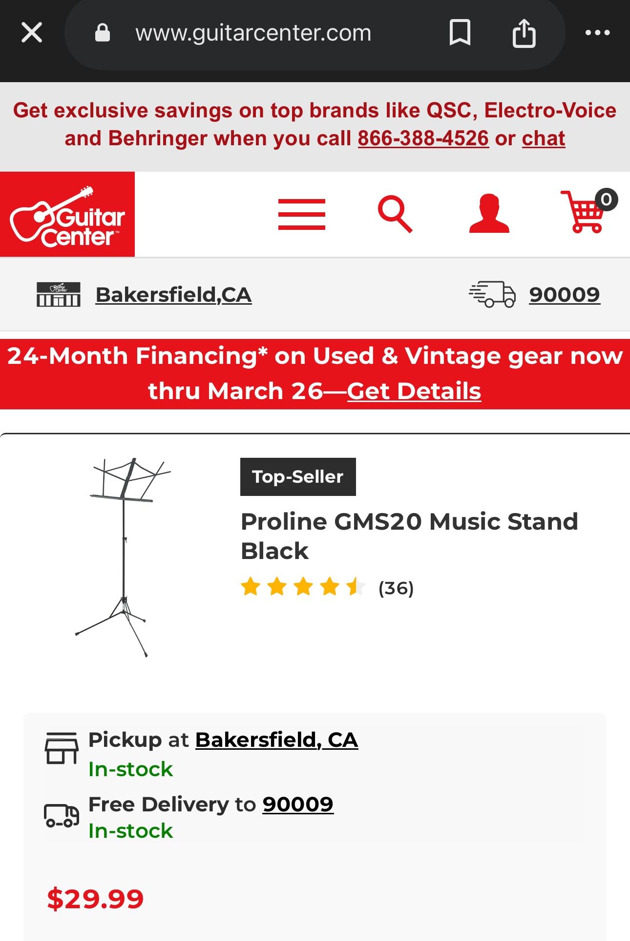 Proline GMS20 Music Stands