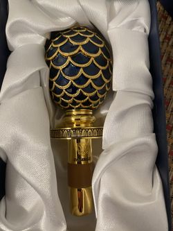 Faberge Egg Blue Bottle Topper