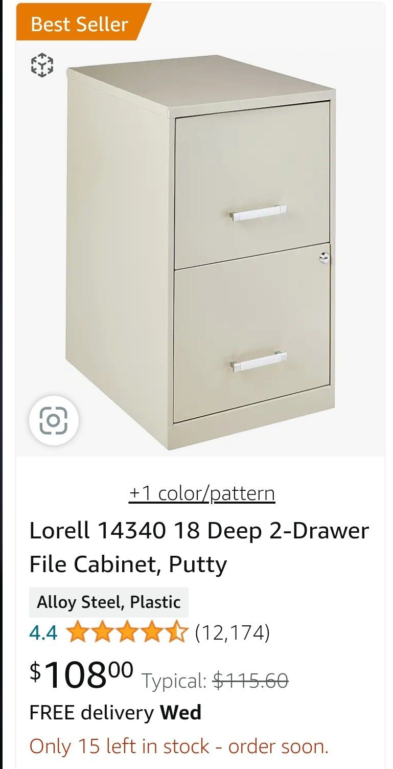 2 Drawer Filing Cabinet 