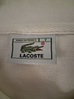 Vintage lacoste golf shirt made  in France  7 size large