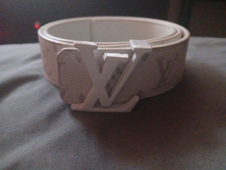 Louis Vuitton White Monogram Belt