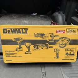 DEWALT 20V MAX 6-Tool Brushless Power Tool Combo Kit w/ Soft Case (2-Batteries and Charger Included)