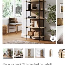 Rattan bookshelf 