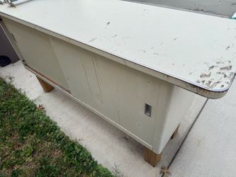 Desk with sliding doors