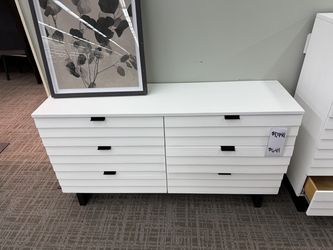Rotta Rio 6 Drawers Dresser - Chalk White | Bureau | Bedroom Storage