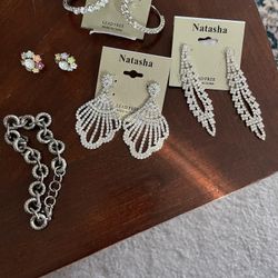Beautiful Earrings And Bracelet Two Brand New Danglers And Rest Used For Few Hours