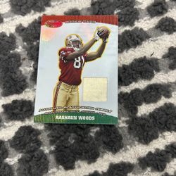 rashaun woods jersey patch football card