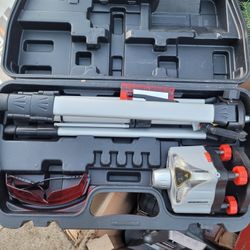 Pittsburgh rotary laser level kit Used tripod and glasses in case motorized
