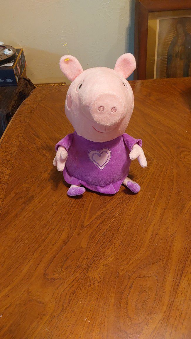 Peppa Pig Plush Toy 14 Inches In Good Condition Clean 