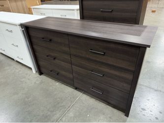 New! 6-Drawer Espresso Dresser, bedroom dresser, Oak Color dresser, clothing storage unit, bedroom closet, closet storage, cabinet, Dresser, matching 