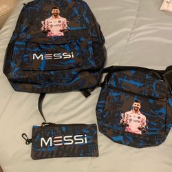 Messi Backpack,lunchbox And Pencil pouch 