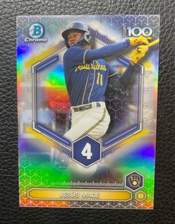 2026 Jesus Made Bowman Chrome Refractor “Top 100 Prospect”. Milwaukee Brewers.