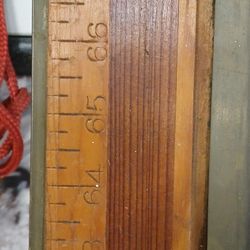 Vintage 7ft. Wood/Brass Straightedge