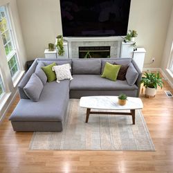 West Elm Shelter 2 Piece Chaise Sectional Sofa