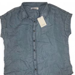 Women’s Billy T Denim Blue Shirt Blouse Size MP
