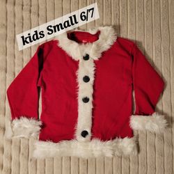 Kids Santa Sweatshirt Size Small 6/7 Excellent Condition 