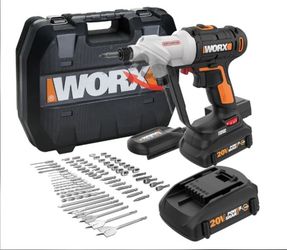 Worx 20V Switchdriver 2-in-1 Cordless Drill & Driver + 67pc Bit Kit