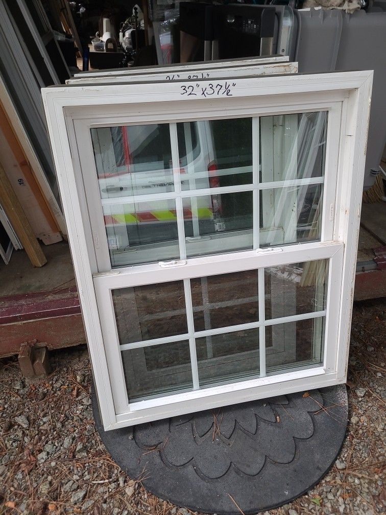 PVC Window 37  1/2 Height 32 Inch Width 