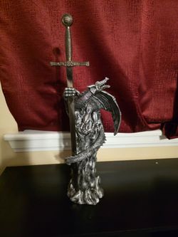 Dragon Statue With Sword