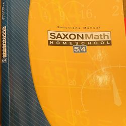 Saxon Math 5/4 Solutions Manual 